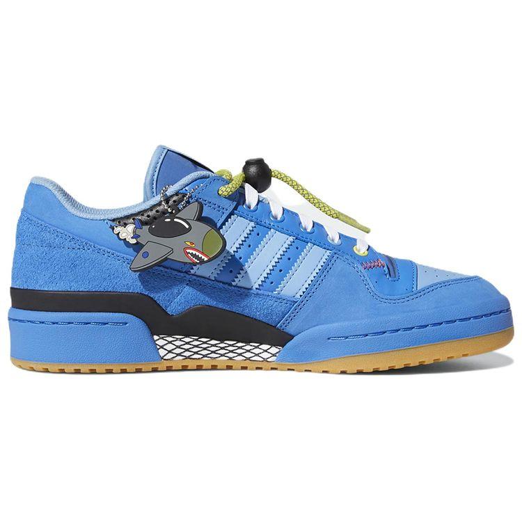 Hebru Brantley x adidas Forum Low Rocket Унисекс Кроссовки Синие Кастомизированные — фото 3