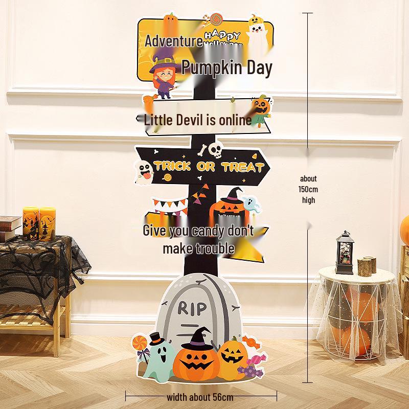 Halloween Pumpkin Lantern Board Standee for Outdoor/Kindergarten Decorations