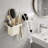 Space Saving Blow Dryer Hanger Carbon Steel Straightener Storage Rack Toilet Blower Holder  Desktop