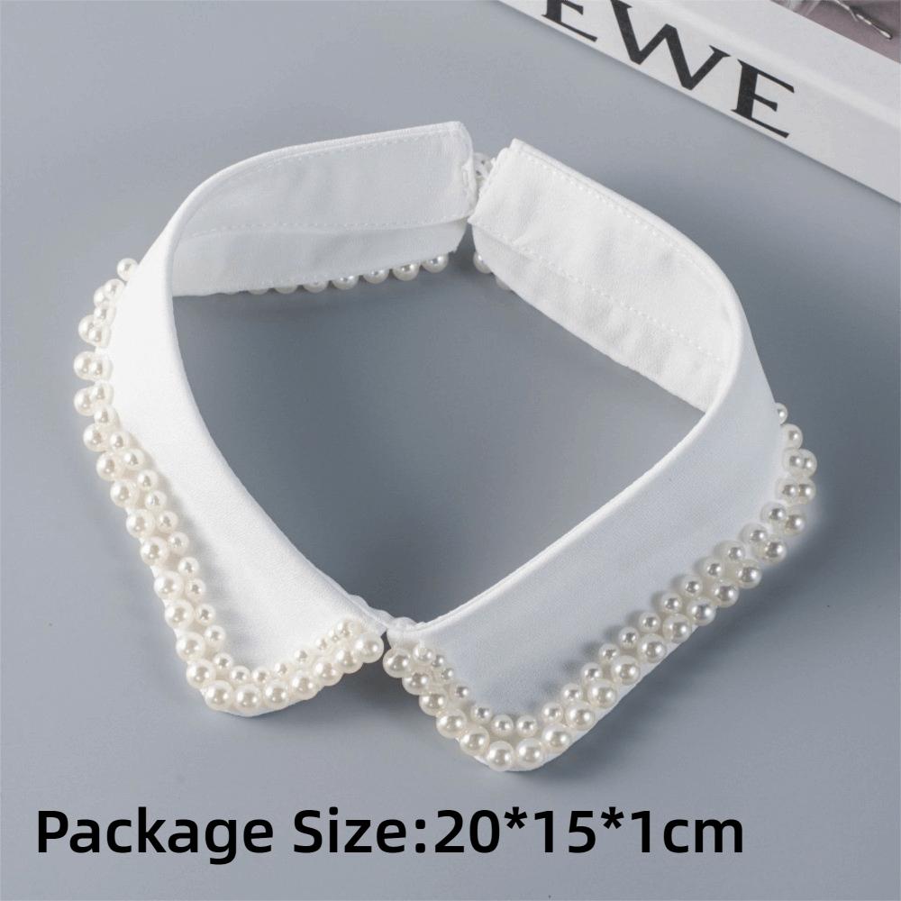 Fashionable Pearl Border Fake Collar Detachable Minimalist Shirt Collar Accessory High-End Elegant Dress Blouse Decor For Women