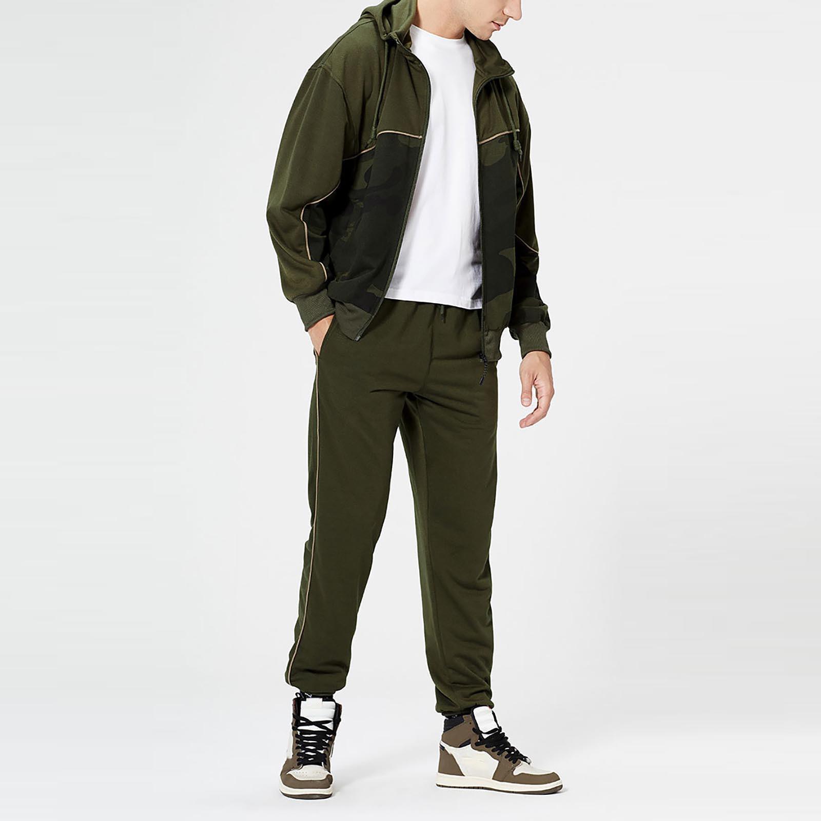 

Мужской повседневный спортивный костюм для зимних видов спорта с толстовкой и брюками в горошек L зелёный