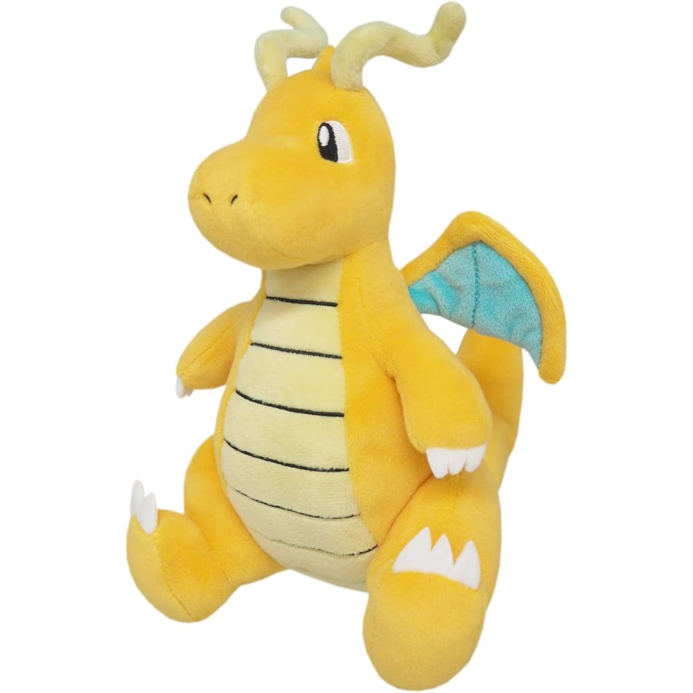 Sanei Boeki Pokemon All Star Collection Dragonite Plush Toy 15.5x19x21cm Soft Stuffed Animal