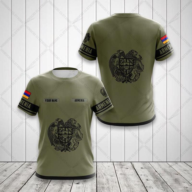 

Футболка с графическим принтом флага и герба Армении, летний повседневный свитер, мужская мода, свободные футболки для мальчиков, топы с короткими рукавами 6XL M
