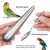 Bird Feeding Tool Pet Bird Parrot Bird Cage Stainless Steel Feeder Stainless Steel Bird Food Spoon Feeding Bird Supplies