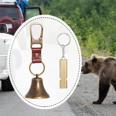 Loud and Bell Decorations Compact Emergency Whistle Backpack Pendants for Hiking Fishing