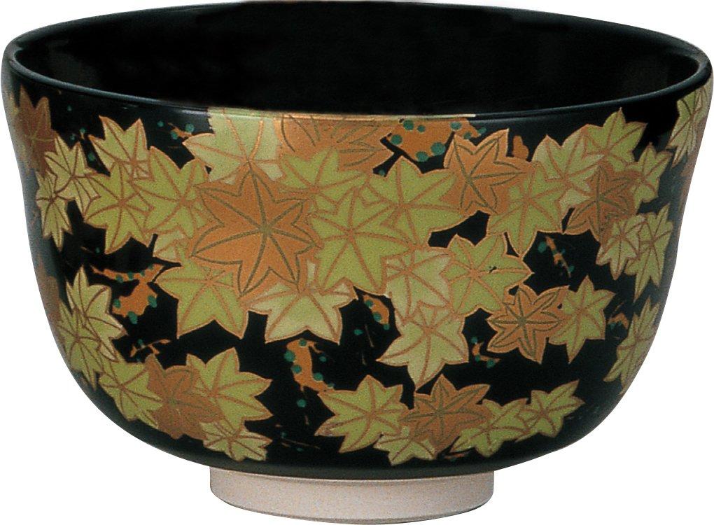 

Miyachi Eikou Matcha Diameter x Height Black Blue Gift Boxed Bowl, Black, Size 12.4cm 7.8cm, Ninsei, Maple, чёрный