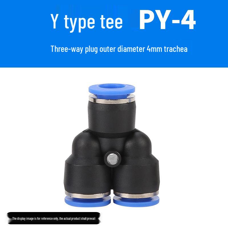 Pneumatic Reducing Y-Type Quick-Insert Plastic Air Hose Connector (PY-4-16)