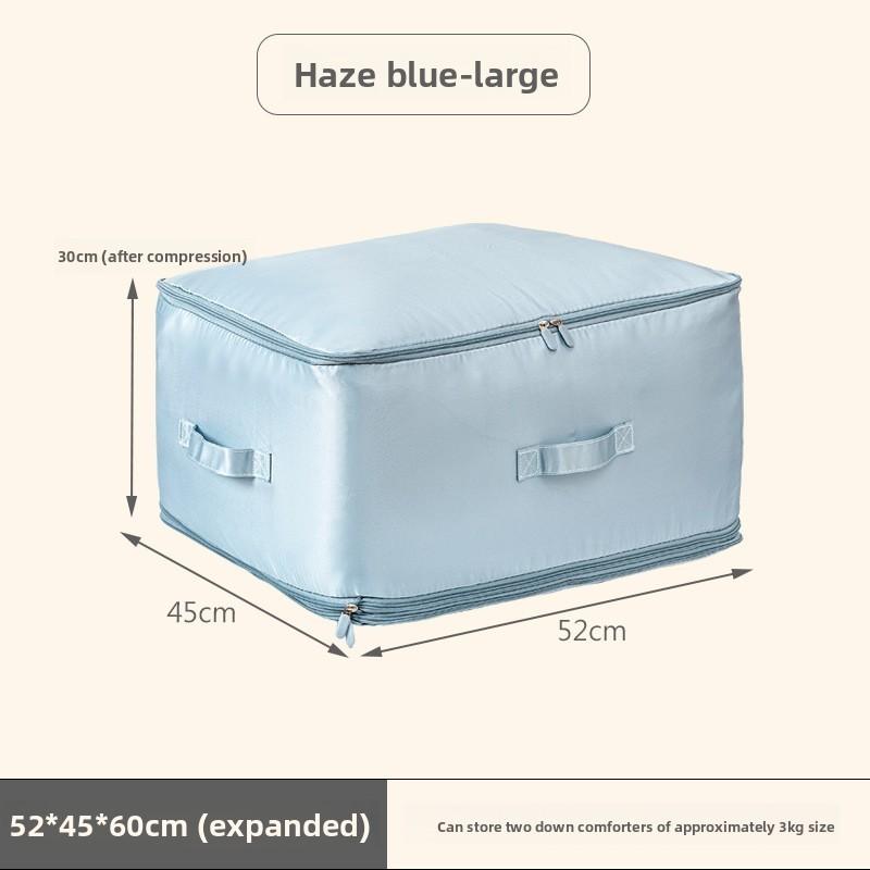 Cotton Satin Duvet Storage Bag Large Collapsible Organizer For Bedroom And Travel Use