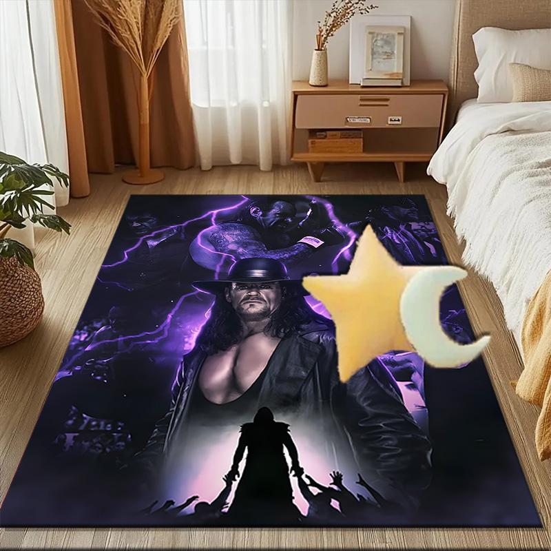 Moonlit Graveyard Undertaker Rug for Living Room, Game Rooms, Office, Bedroom, Office Floor Mat Playful Design, Fan Gifts Christmas Decor