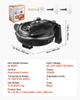 Pizza Oven, 304.8 mm Electric Pizza Maker, 1200W Electric Pizzas Cooker with Cordierite Stone, 5-Mode Temperature Control, Viewing Window for Precise