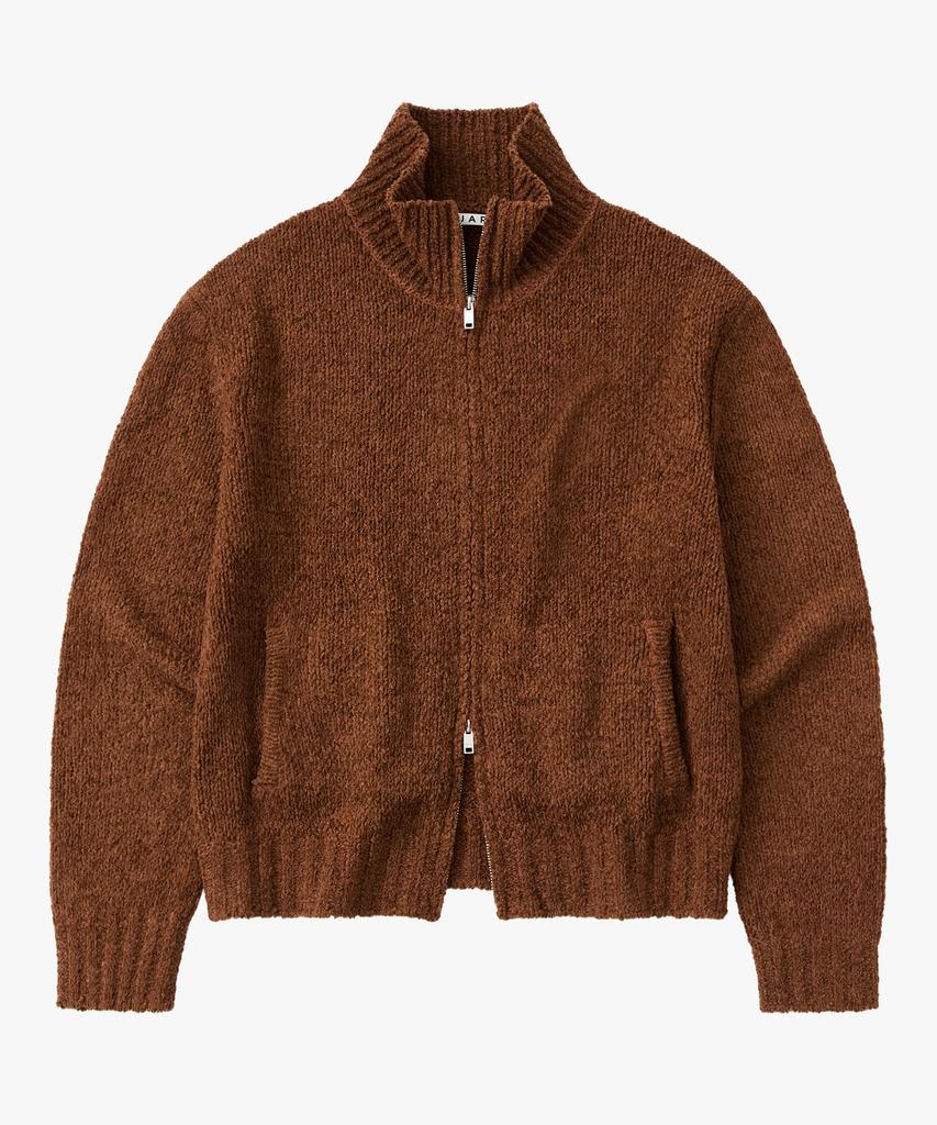 SUARE Boucle Crop Knit Zip-Up - 4 Colors