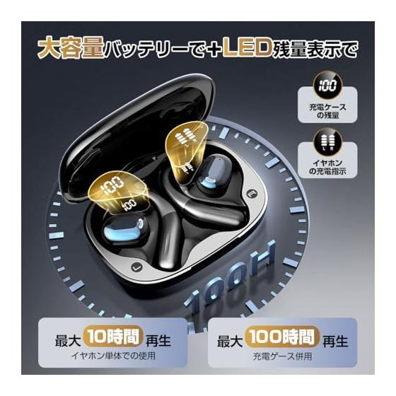 Earphones bluetooth wireless earphones "2026 Noise cut for comfortable calls" Bluetooth 5.4 Automatic pairing LED remaining capacity display