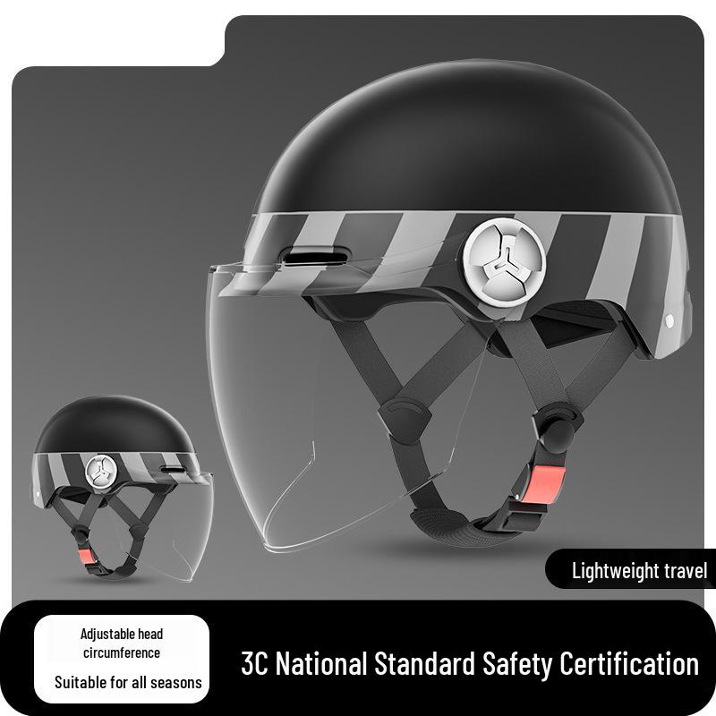 3C Universal Safety Helmet for Electric Scooters & Motorcycles - Summer Half Helmet for Men & Women