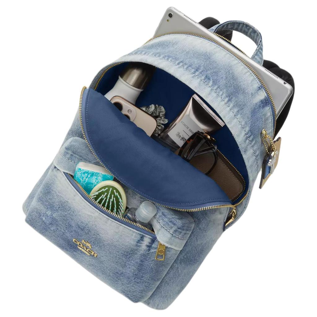 Coach Taylor Small Backpack Loved Denim Indigo CEF27-IMNIM