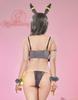 Beauty Costume Cosplay Anime Game Sexy Cute Tank Top Shorts Lingerie Sleeveless Home Wear Pajamas Belly Showing Black Cat Monster Monster Beast Cute