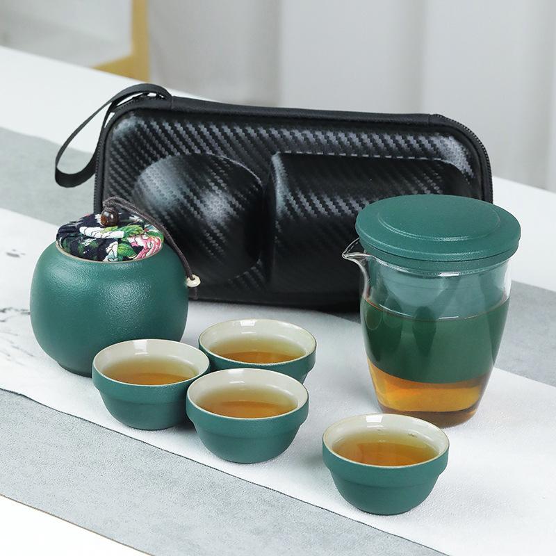 Travel tea set Outdoor tea cup Kuaike cup Portable car Kung Fu tea set Tea separation Mid-Autumn Festival gifts