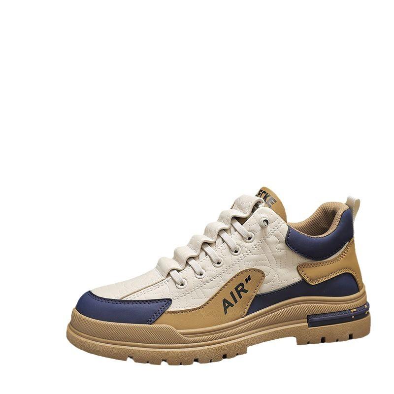 Men's Shoes 2025 Autumn and Summer New Versatile Guochao Men's Leather Surface Waterproof Casual Running Men's Sports Shoes Men's Shoes