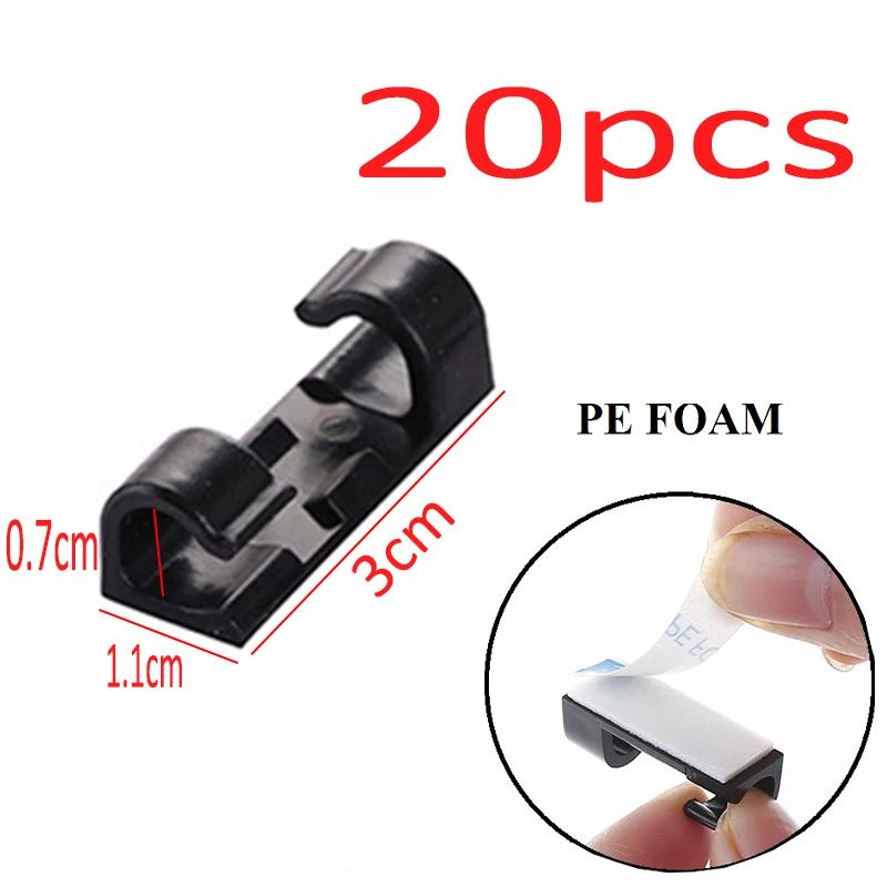 

Self-Adhesive Cable Organizer Clip Data Cable Fixer Desktop Tidy Up Tool Manager Cord Holder USB Charging Line Bobbin Winder