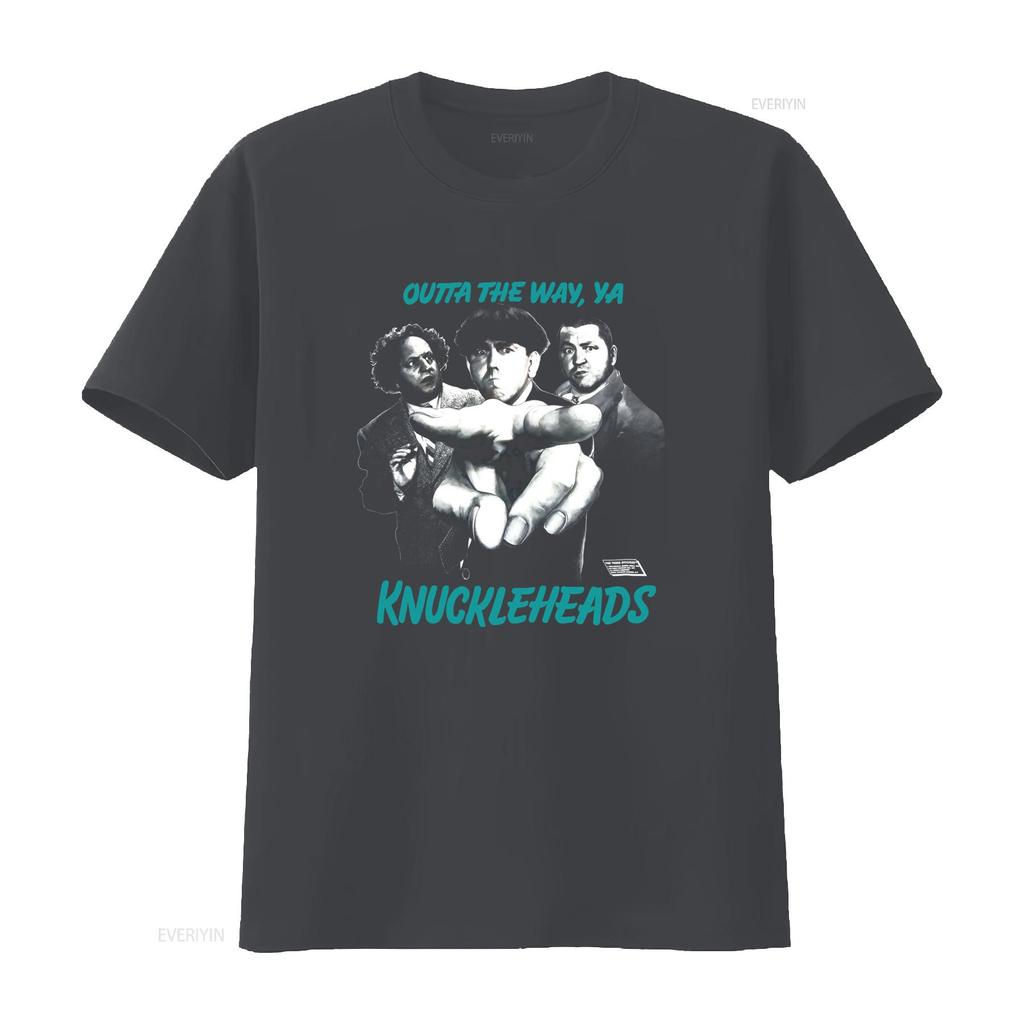 Vintage Retro Funny Three Stooges Knuckleheads Print Casual T Shirt vintage Washed homme streetwear Comfortable graphic