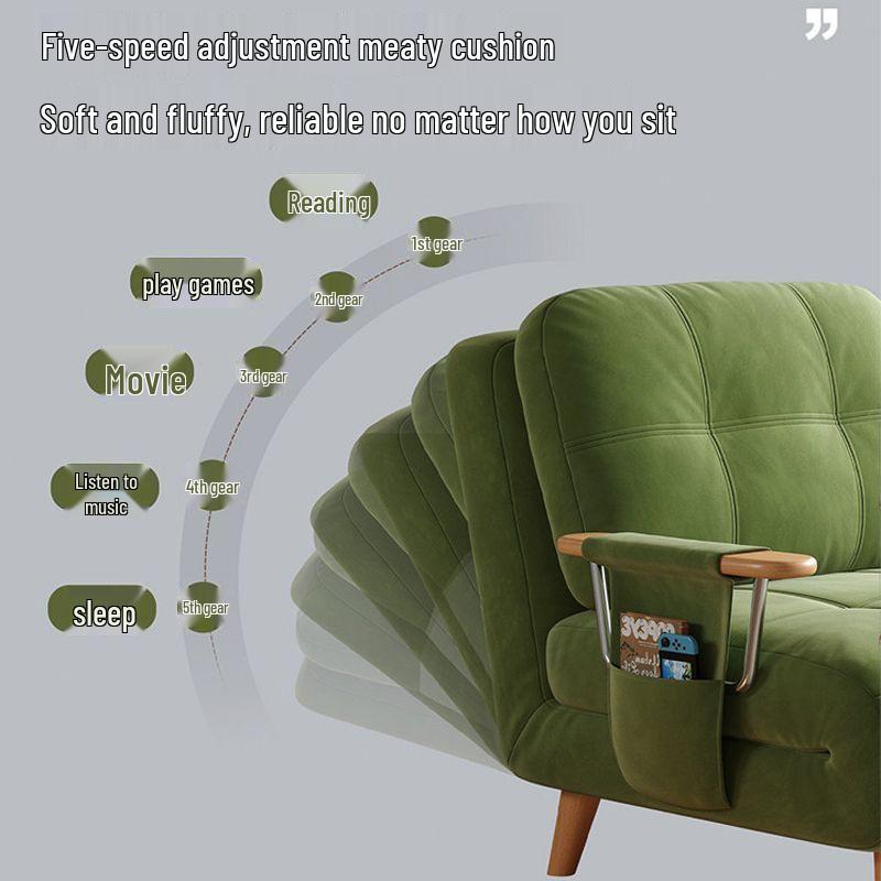 2026 Plush Foldable Sofa Bed: Dual-Use Log Style for Small Apartments and Balconies