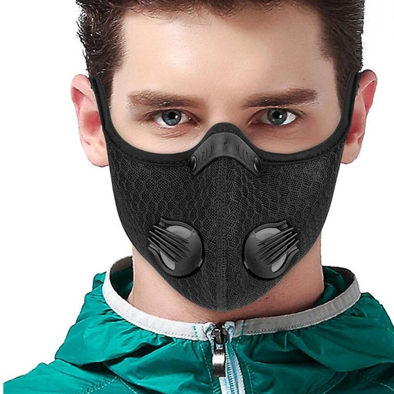 Buy Filter Mask Windproof Dustproof and Haze Activated Carbon Filter Riding Breathable Mask at