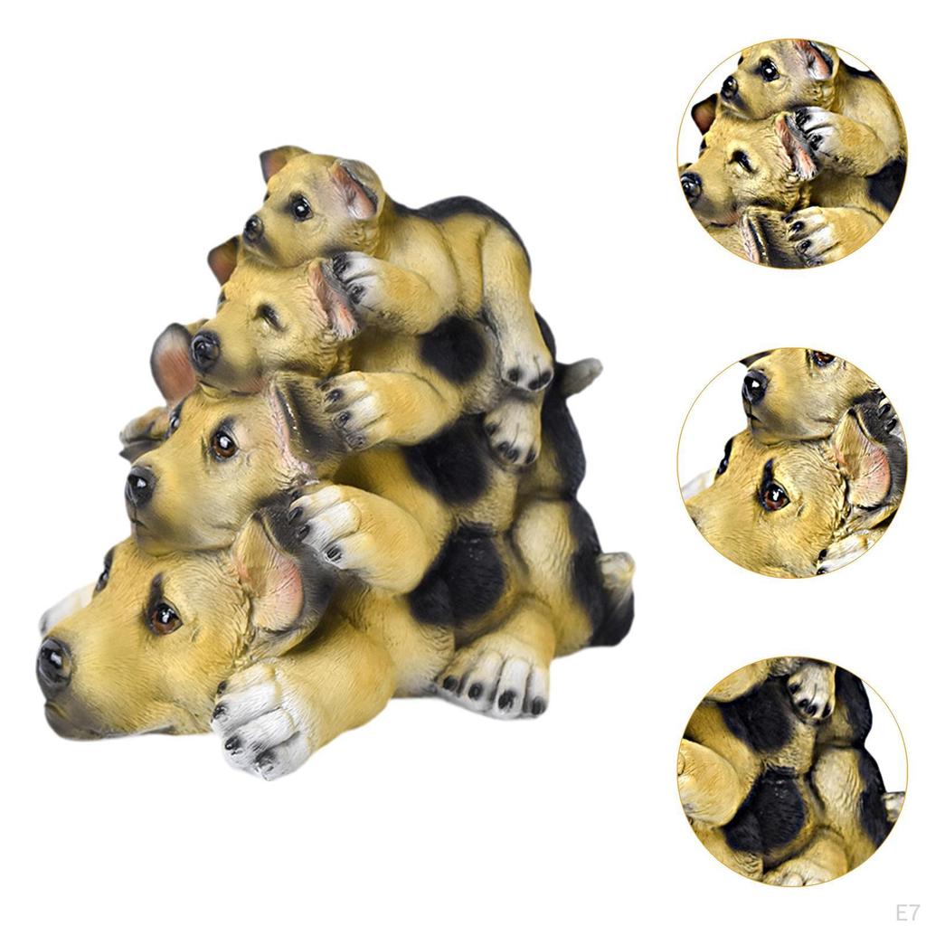 Dog Figurine Piggy Bank Money Save Saving Pot for Coffee Table Entryway Bookshelf