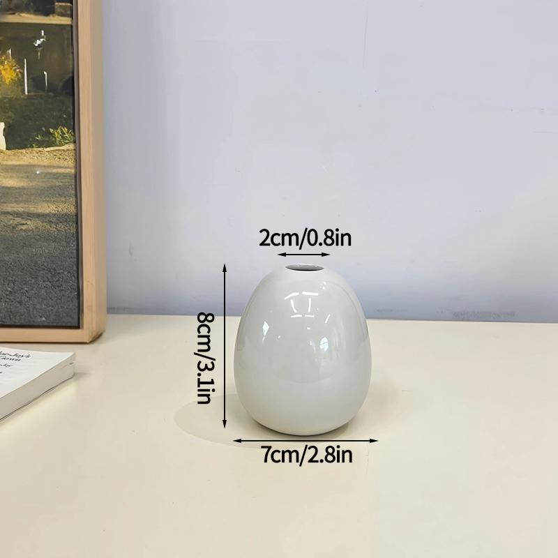 Ceramic Small Vases Desktop Room Ornament Home Living Room Porch Decoration Dry Hydroponics Flower Vase Modern Minimalist Decor