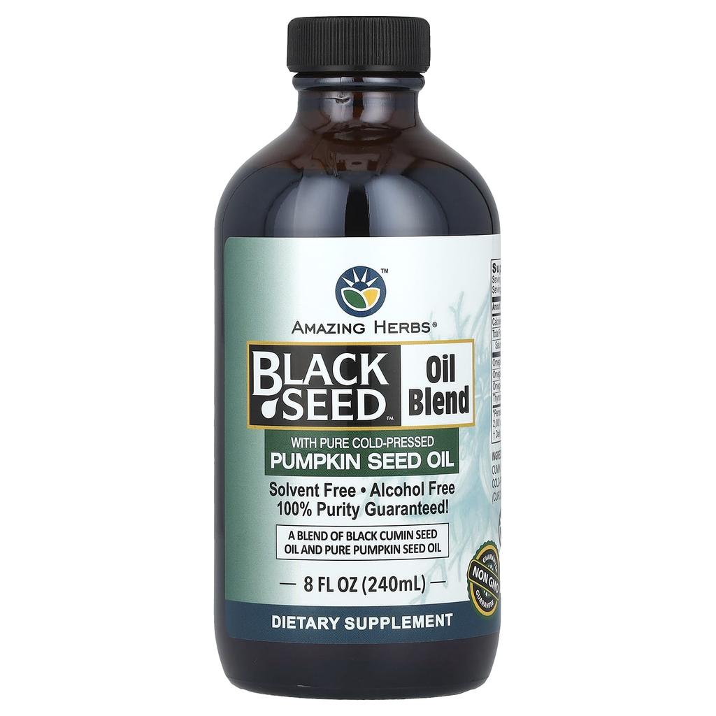 Black Seed Oil Blend with Pumpkin Seed Oil, 240 Ml (8 Fl Oz)