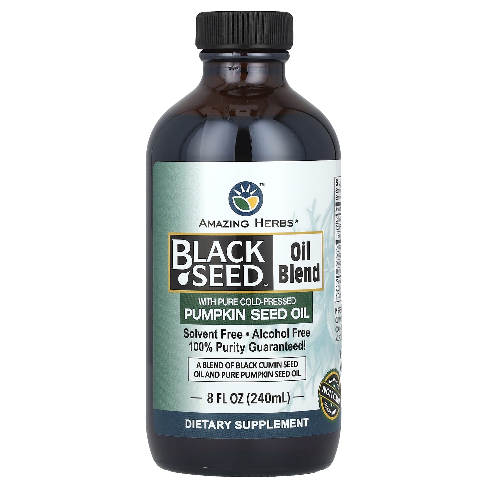 

Black Seed Oil Blend with Pumpkin Seed Oil, 240 Ml (8 Fl Oz)