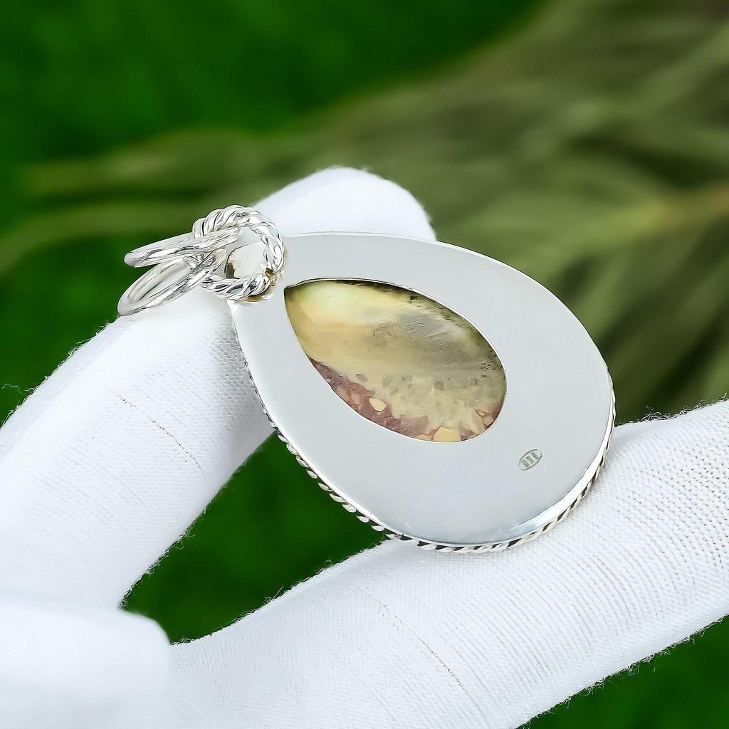 Schwestern-Tag Angebot Roter brekziierter Mookait Stein 925 Sterlingsilber Ehefrau Anhänger