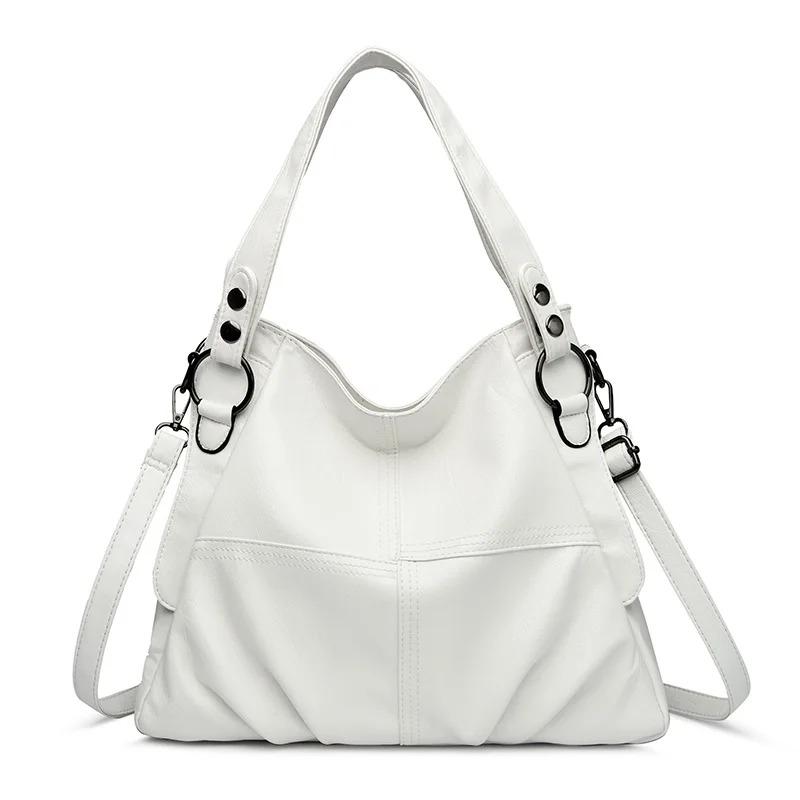 Soft Leather Luxury Handbags Women New Casual Tote Bag Designer Ladies Large Shoulder Crossbody Handbag Sac for Female Patchwork