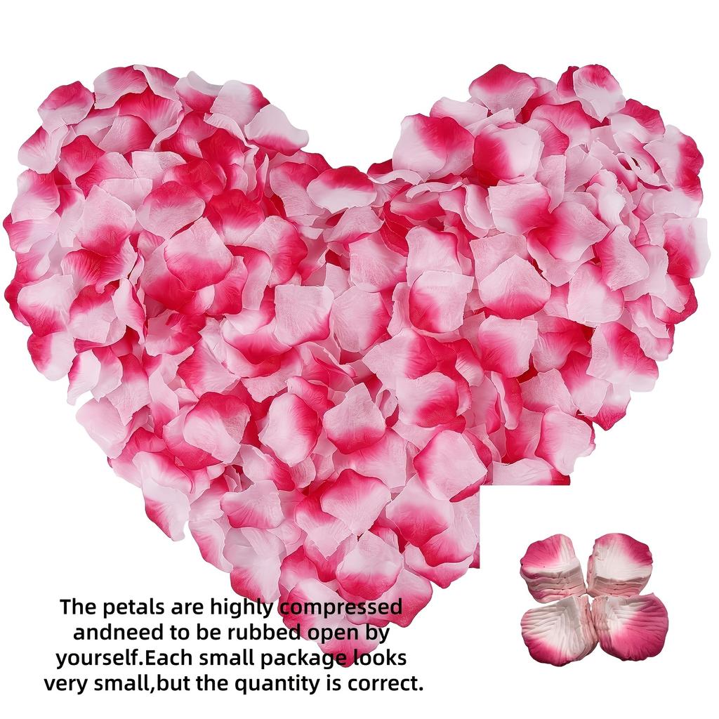 1 pièce 1000 pièces/paquet Pétales de Fleurs Artificielles | Roses de Mariage Roses Artificielles Pour Fiançailles Demande en Mariage Et Saint-Valentin Fabriqués en Plastique