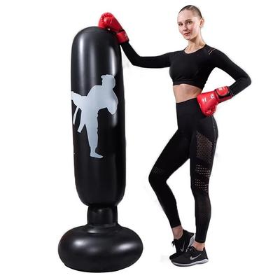 KO Style Inflatable Boxing Bag 160cm Inflatable Punching Stand Boxing Punching Bag  Indoor
