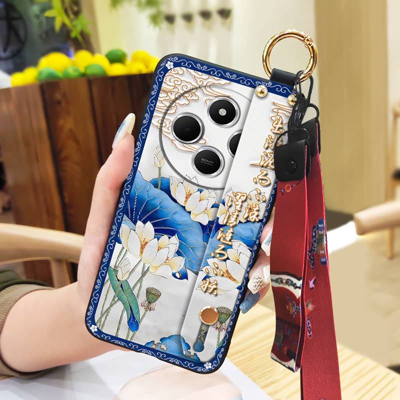 Protective Waterproof Phone Case For Redmi 14C 4G/14R 5G/A3 Pro 4G/POCO C75 Back Cover Chinese style Elderly lady Ring