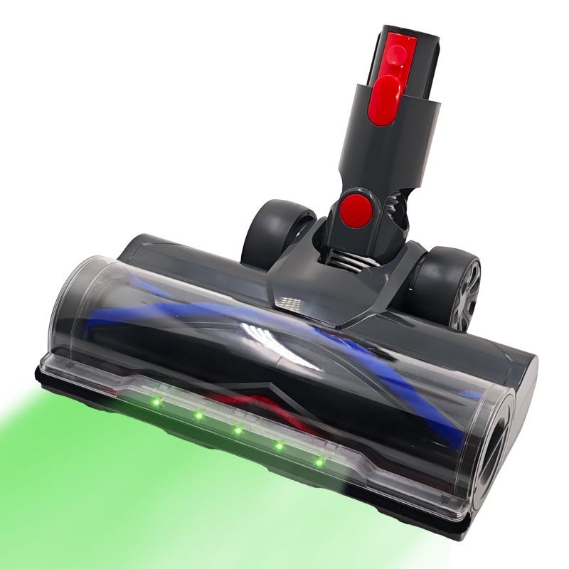 Green Light Dust Detection Turbo Floor Head for Dyson V7 V8 V10 V11 V15 Wireless Vacuum