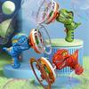 Handheld Electric Bubble Machine Featuring Fan-Powered Dinosaur Design