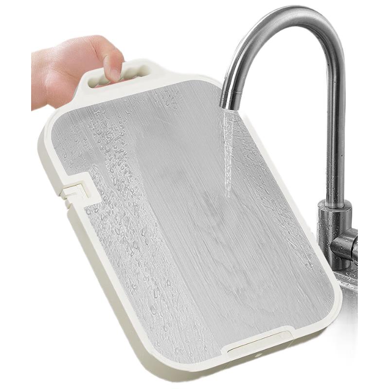 Velosan Antibacterial Stainless Steel Double-Sided Chopping Board