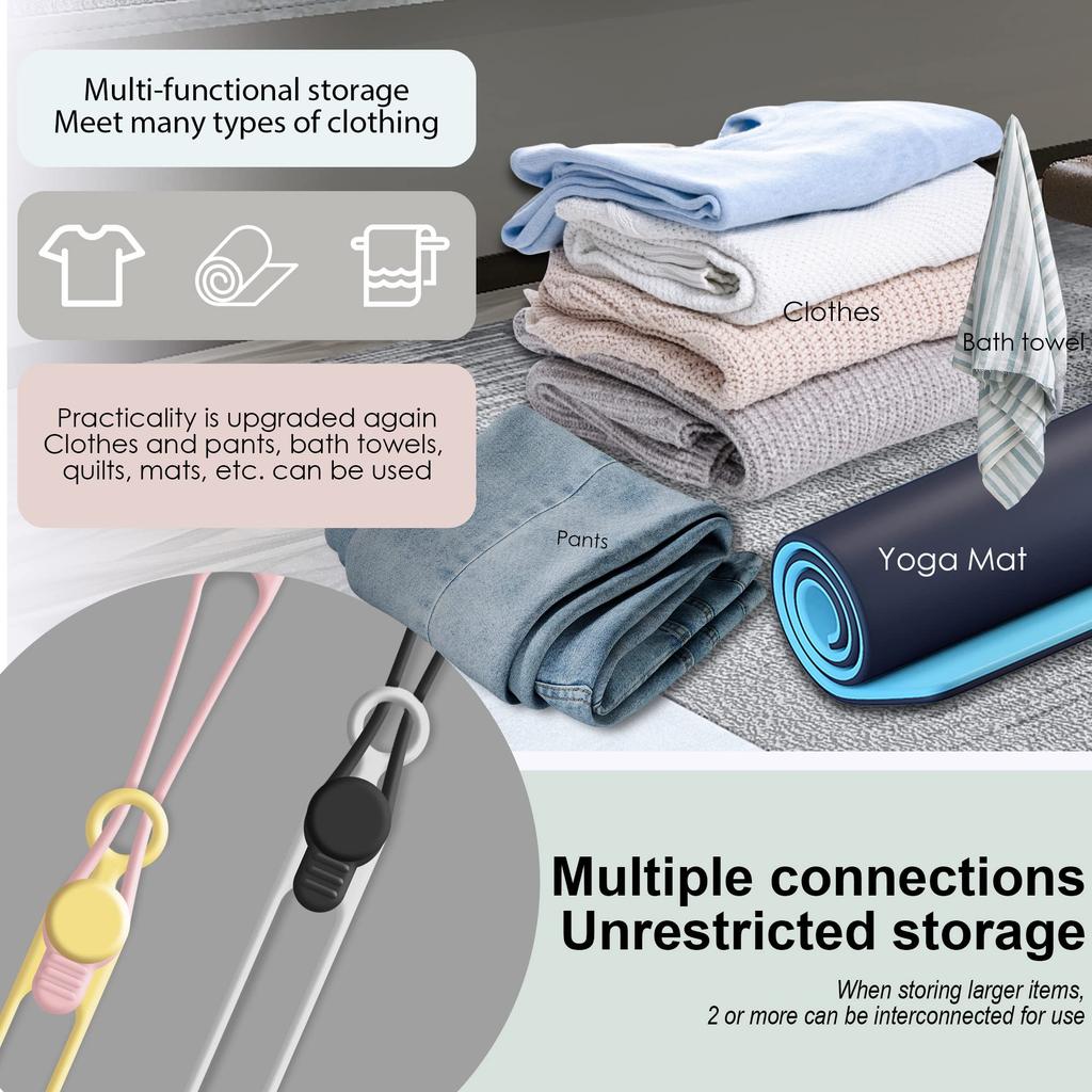 24Pcs Silicone Cable Ties for Bundling Earphone, Phone Charger, Computer Cords, Reusable Cord Organizer Cable Management 6 Color