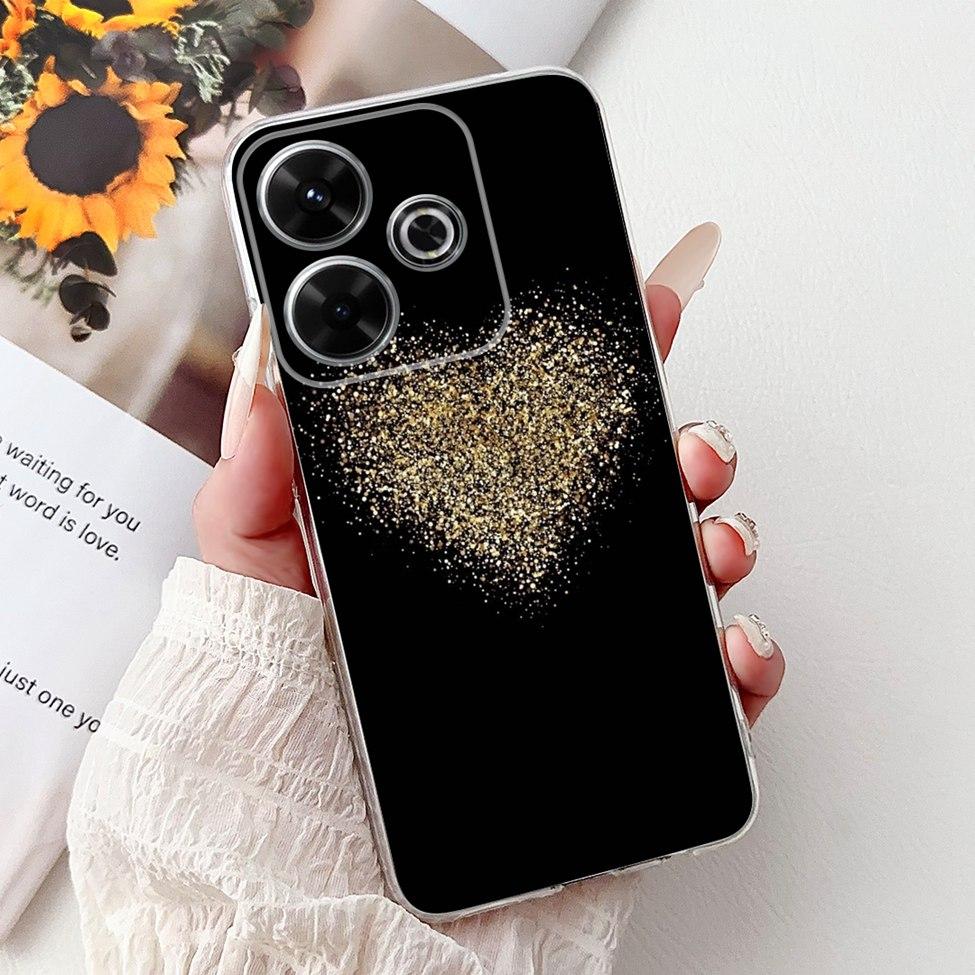 Clear Casing For Xiaomi Poco M6 Plus Cover For Xiaomi Poco M6 4G Case Luxury Butterfly Love Fashion Flowers Cool Lion Painted