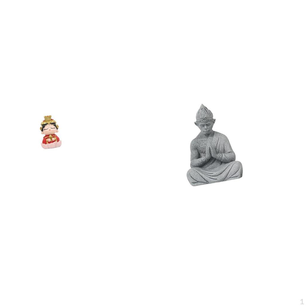 Resin Buddha Mother Monkey Figurine Collectible Sculpture Tabletop Ornament Birthday Gift Miniature