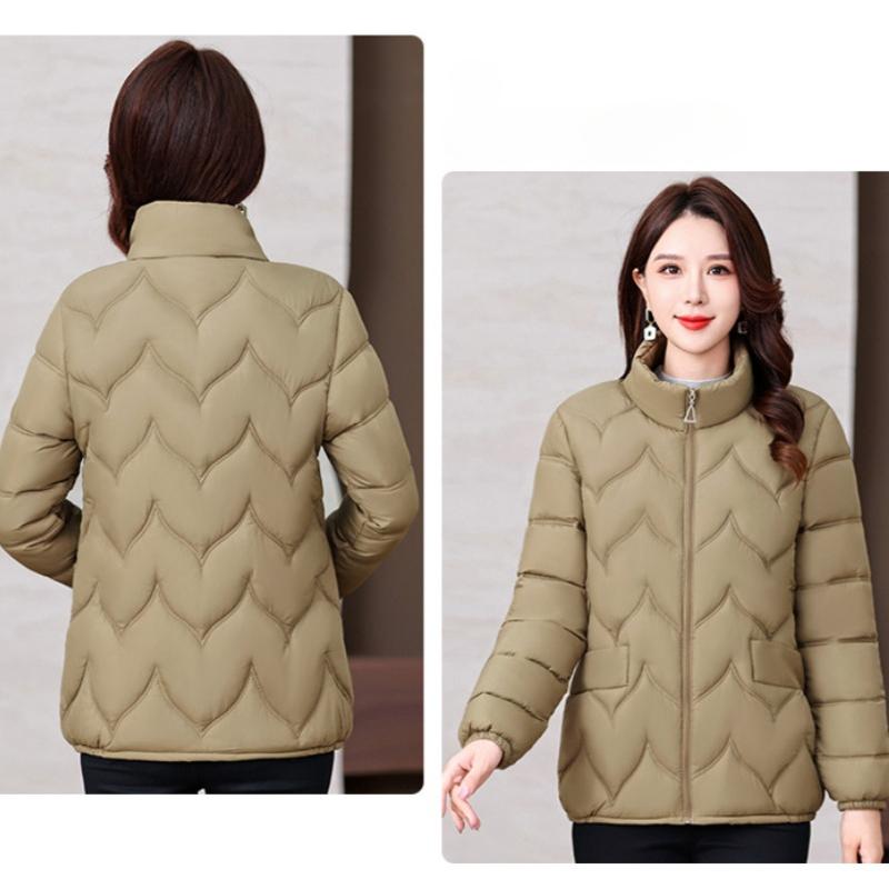 Thickened Loose Fit Cotton Coat Winter Womens Outerwear Plus Size Mid Age Fashion Jacket Casual Padded Coat Petite Style