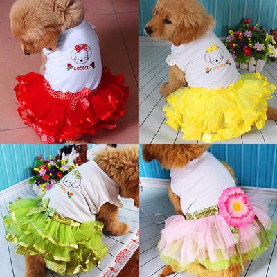 Köpek Eteği Teddy Pomeranian Süt Köpeği Kıyafetleri Teddy İlkbahar Yaz Köpek Eteği, Meyve Eteği