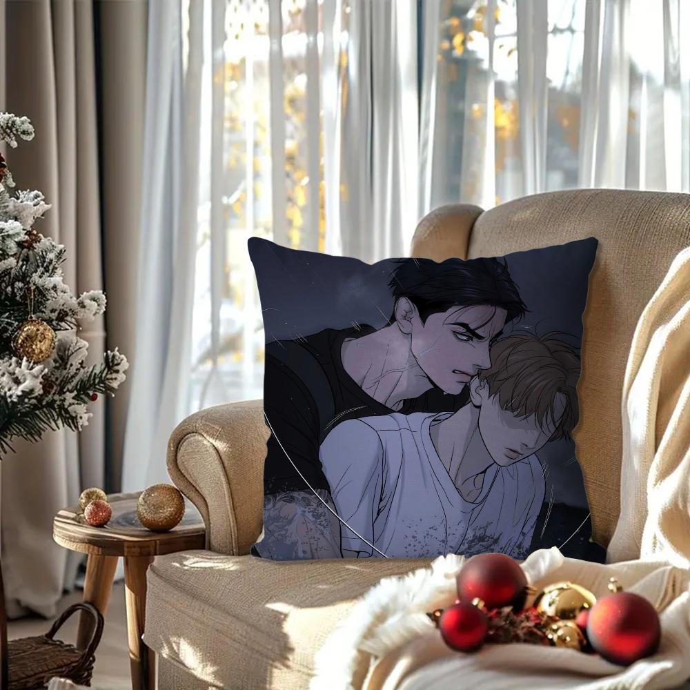 J-Jinx B-BL Comics Pillow Case Square Pillow Bedroom Sofa Leisure Comfort Cushion Car Living Room Home Decoration 40X40