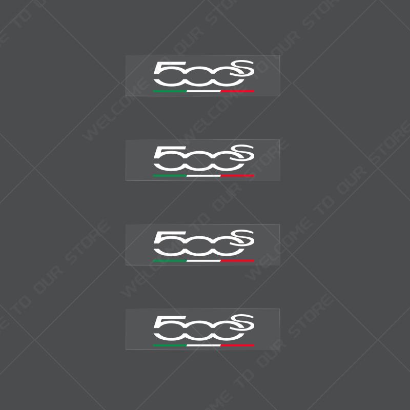

4pcs For Abarth 500 500E 500S 60th Anniversary Logo Emblem Car Window Wiper Stickers Reflective Decor Interior Decals
