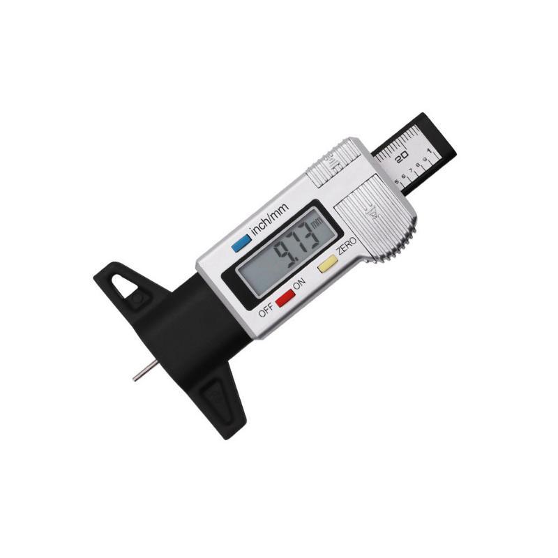 1Pcs Digital Tire Tread Depth Gauge High Accuracy Lcd Inch Mm Dual Unit For Car Maintenance