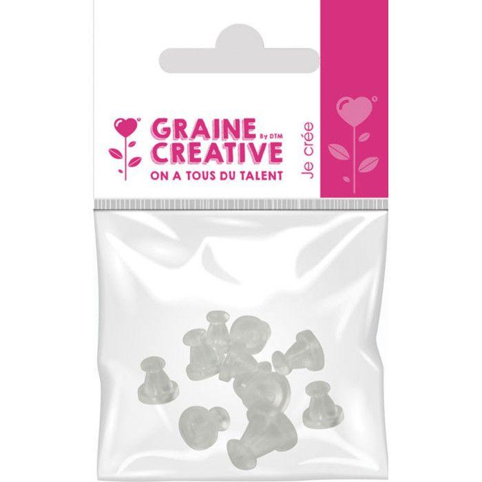 Embout caoutchouc classique boucle d'oreille 5paires