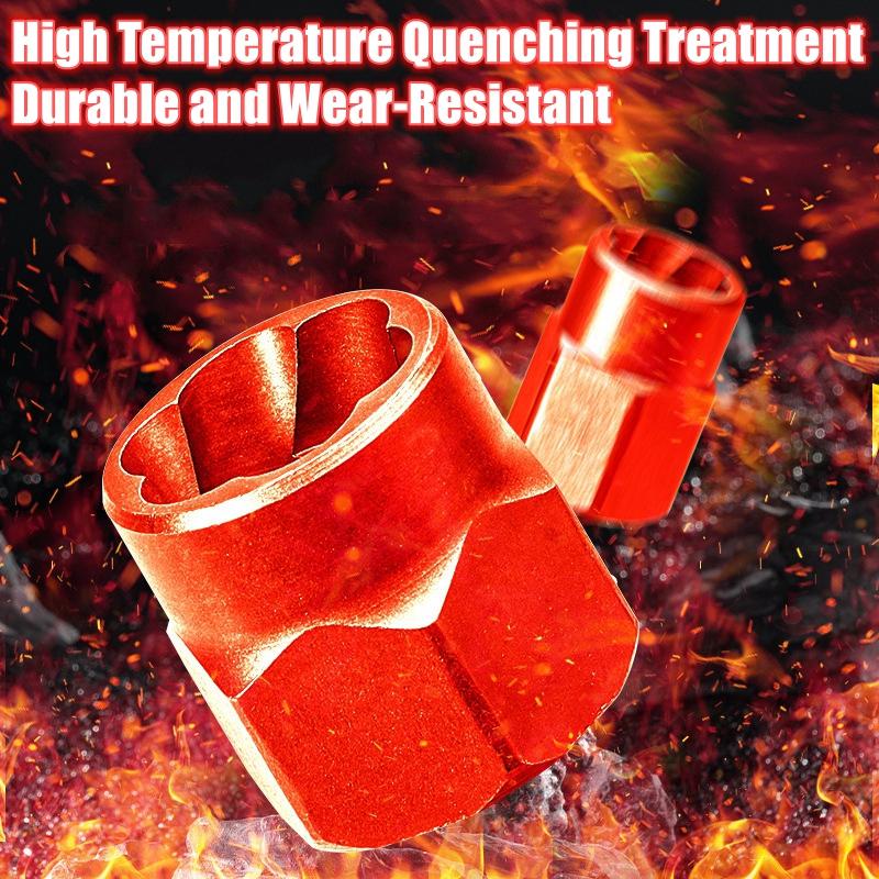 14pcs/set Impact Bolt & Nut Remover Set Cr-Mo Steel Bolt Extractor Tool Set with Solid Storage Case for Industrial Drop Shipping