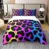 Leopard Duvet Cover Set Single Bedding Set Africa Animal Bedding For Girls Boys Kids Black And Brown Leopard Double Size Bed