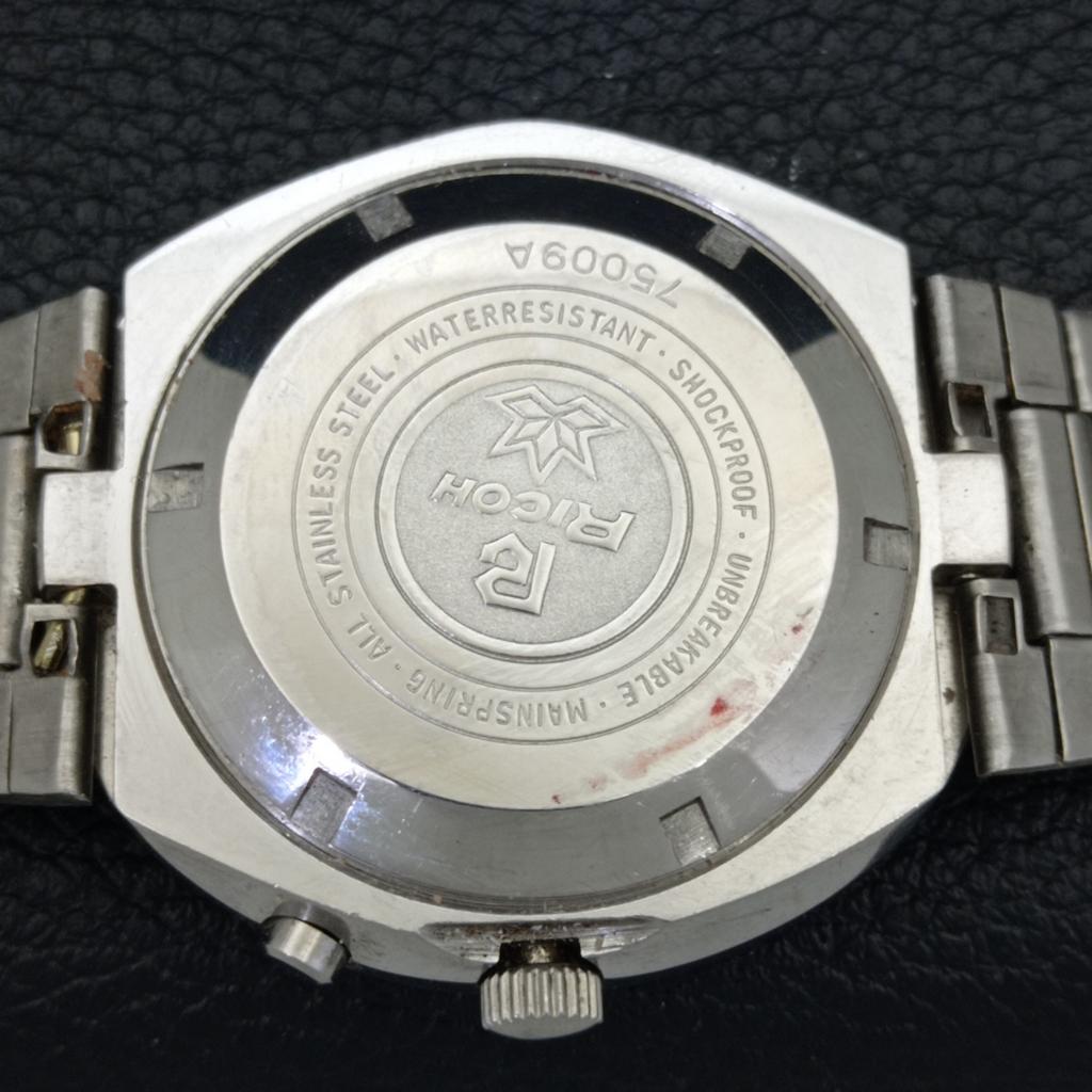 GENUINE VINTAGE RICOH R31 AUTOMATIC JAPAN MENS WHITE COLOR DIAL WATCH A500645-5 R153-a500645