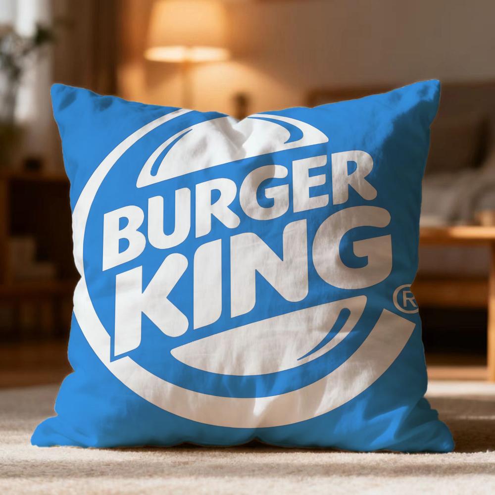 Popular BBurger Kinged Cushion Cover Soft Washable Pillow Case Multi-Scene for Couch Bed Travel Office Use